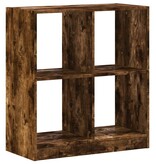VidaXL Boekenkast 68,5x32x75 cm bewerkt hout gerookt eikenkleurig