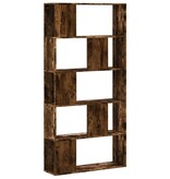 VidaXL Boekenkast 5-laags 80,5x23,5x162,5 cm hout gerookt eikenkleurig