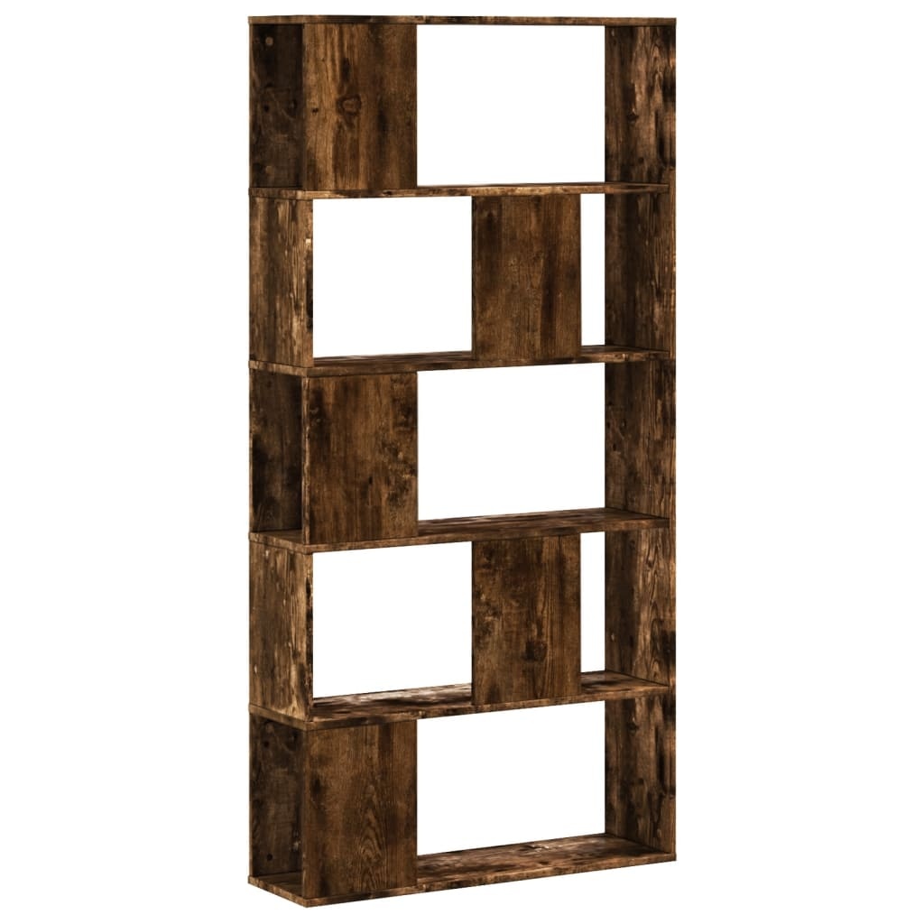 VidaXL Boekenkast 5-laags 80,5x23,5x162,5 cm hout gerookt eikenkleurig