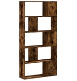 VidaXL Boekenkast 5-laags 80,5x23,5x162,5 cm hout gerookt eikenkleurig