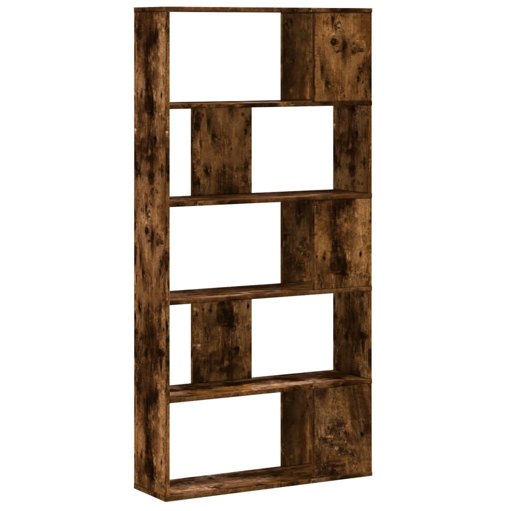 VidaXL Boekenkast 5-laags 80,5x23,5x162,5 cm hout gerookt eikenkleurig