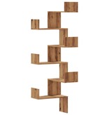 VidaXL Hoekwandschap 45x45x147 cm bewerkt hout artisanaal eikenkleurig