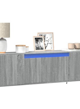VidaXL Tv-wandmeubel met LED-verlichting 135x31x39,5 cm grijs sonoma
