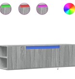 VidaXL Tv-wandmeubel met LED-verlichting 135x31x39,5 cm grijs sonoma