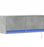 VidaXL Tv-wandmeubel met LED-verlichting 100x31x35 cm betongrijs