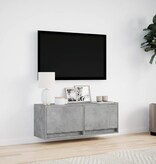 VidaXL Tv-wandmeubel met LED-verlichting 100x31x35 cm betongrijs