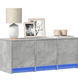 VidaXL Tv-meubel met LED 97x34x40 cm bewerkt hout betongrijs