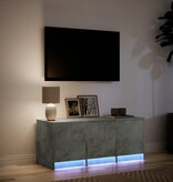 VidaXL Tv-meubel met LED 97x34x40 cm bewerkt hout betongrijs