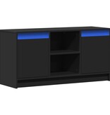 VidaXL Tv-meubel met LED 100x34x50 cm bewerkt hout zwart