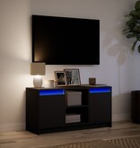 VidaXL Tv-meubel met LED 100x34x50 cm bewerkt hout zwart