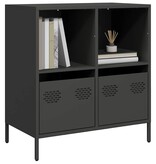 VidaXL Dressoir 68x39x73,5 cm koudgewalst staal zwart