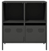 VidaXL Dressoir 68x39x73,5 cm koudgewalst staal zwart