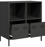 VidaXL Dressoir 68x39x73,5 cm koudgewalst staal zwart