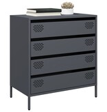 VidaXL Dressoir 68x39x73,5 cm koudgewalst staal antracietkleurig