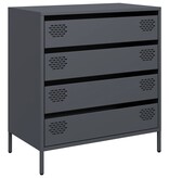 VidaXL Dressoir 68x39x73,5 cm koudgewalst staal antracietkleurig