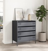 VidaXL Dressoir 68x39x73,5 cm koudgewalst staal antracietkleurig