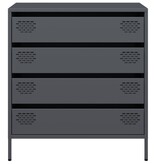 VidaXL Dressoir 68x39x73,5 cm koudgewalst staal antracietkleurig