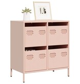 VidaXL Dressoir 68x39x73,5 cm koudgewalst staal roze