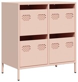 VidaXL Dressoir 68x39x73,5 cm koudgewalst staal roze