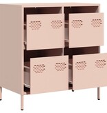 VidaXL Dressoir 68x39x73,5 cm koudgewalst staal roze