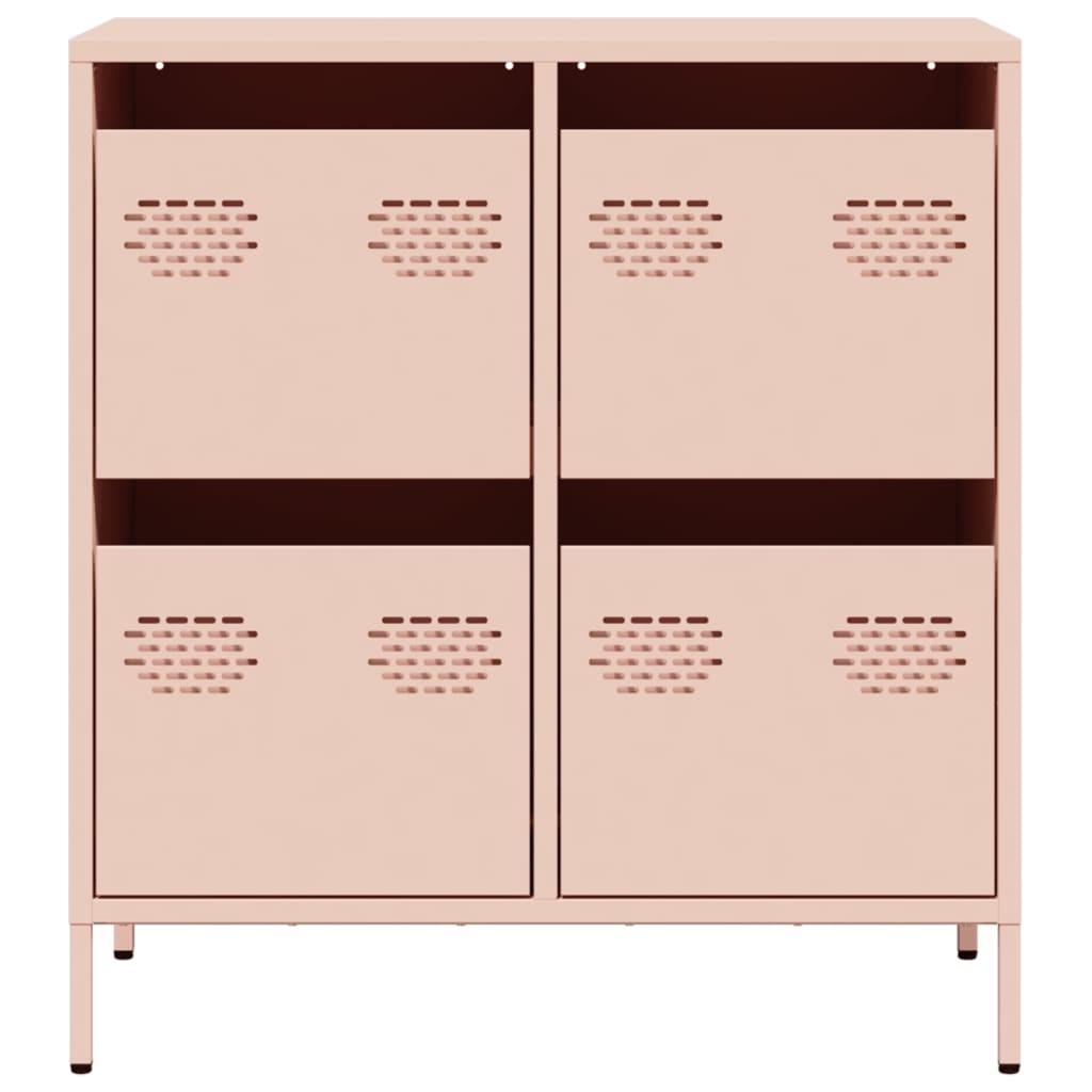 VidaXL Dressoir 68x39x73,5 cm koudgewalst staal roze