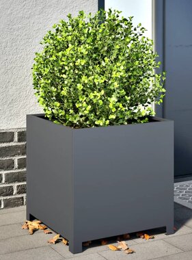 VidaXL Plantenbak 50x50x50 cm staal antracietkleurig