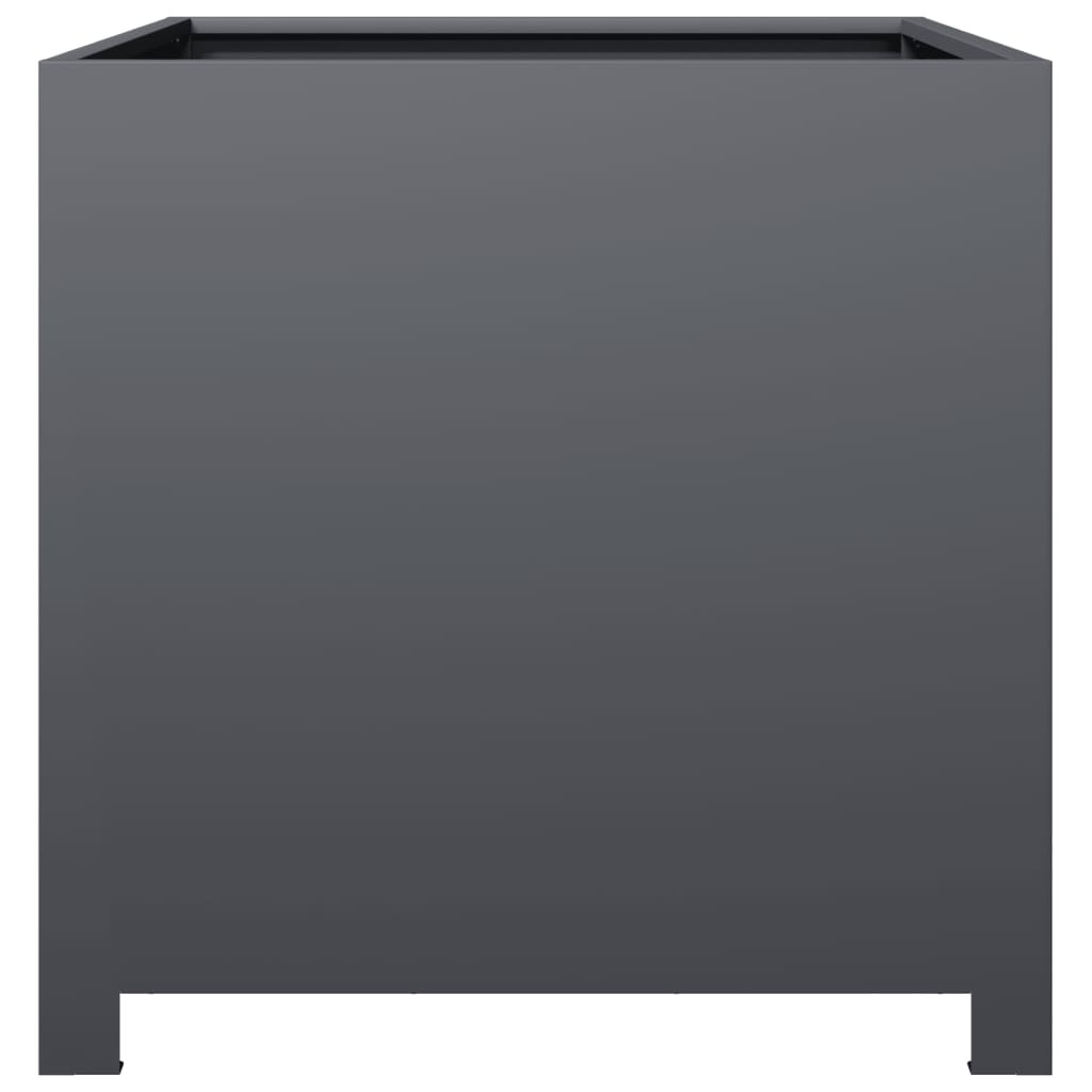 VidaXL Plantenbak 50x50x50 cm staal antracietkleurig