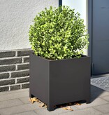 VidaXL Plantenbakken 2 st 40x40x40 cm staal zwart