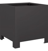 VidaXL Plantenbakken 2 st 30x30x30 cm staal zwart