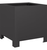VidaXL Plantenbak 30x30x30 cm staal zwart