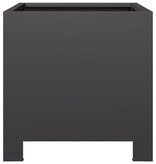 VidaXL Plantenbak 30x30x30 cm staal zwart