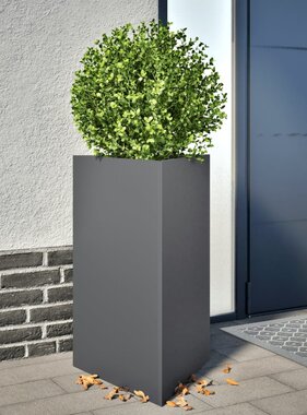VidaXL Plantenbakken 2 st driehoek 50x43x75 cm staal antracietkleurig