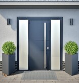 VidaXL Plantenbakken 2 st driehoek 50x43x75 cm staal antracietkleurig