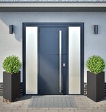 VidaXL Plantenbakken 2 st driehoek 50x43x75 cm staal zwart