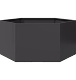 VidaXL Plantenbak zeshoek 104x90x45 cm staal zwart