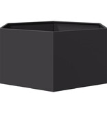 VidaXL Plantenbak zeshoek 104x90x45 cm staal zwart