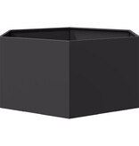 VidaXL Plantenbak zeshoek 104x90x45 cm staal zwart