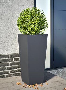 VidaXL Plantenbak 35x35x75 cm staal antracietkleurig