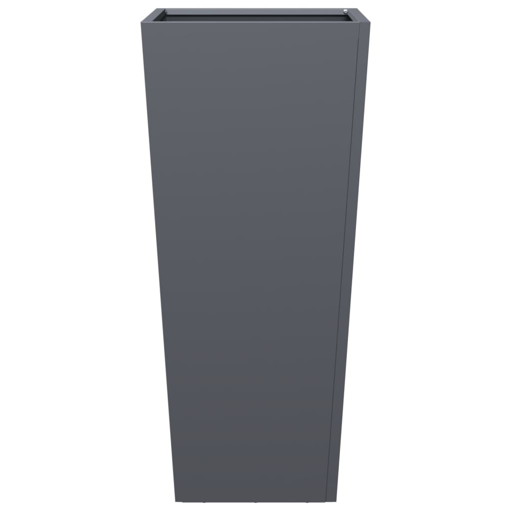 VidaXL Plantenbak 35x35x75 cm staal antracietkleurig