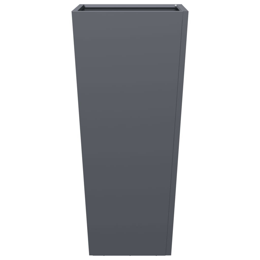 VidaXL Plantenbak 35x35x75 cm staal antracietkleurig