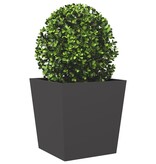 VidaXL Plantenbakken 2 st 50x50x50 cm staal zwart