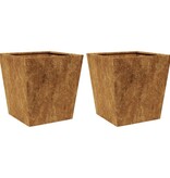 VidaXL Plantenbakken 2 st 40x40x40 cm weervast staal