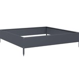VidaXL Plantenbak verhoogd 100x100x26 cm staal antracietkleurig