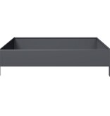 VidaXL Plantenbak verhoogd 100x100x26 cm staal antracietkleurig