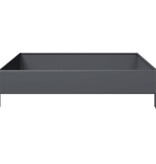 VidaXL Plantenbak verhoogd 100x100x26 cm staal antracietkleurig