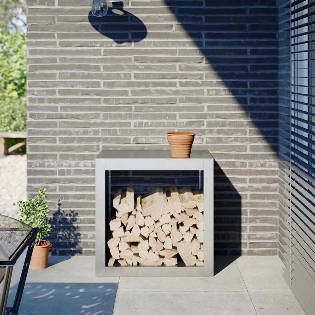 VidaXL Haardhoutrek 60x40x60 cm gegalvaniseerd staal