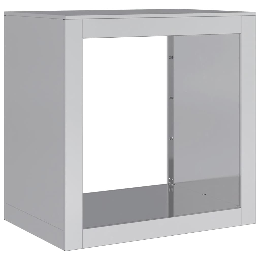 VidaXL Haardhoutrek 60x40x60 cm gegalvaniseerd staal