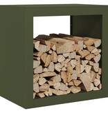 VidaXL Haardhoutrek 60x40x60 cm staal groen