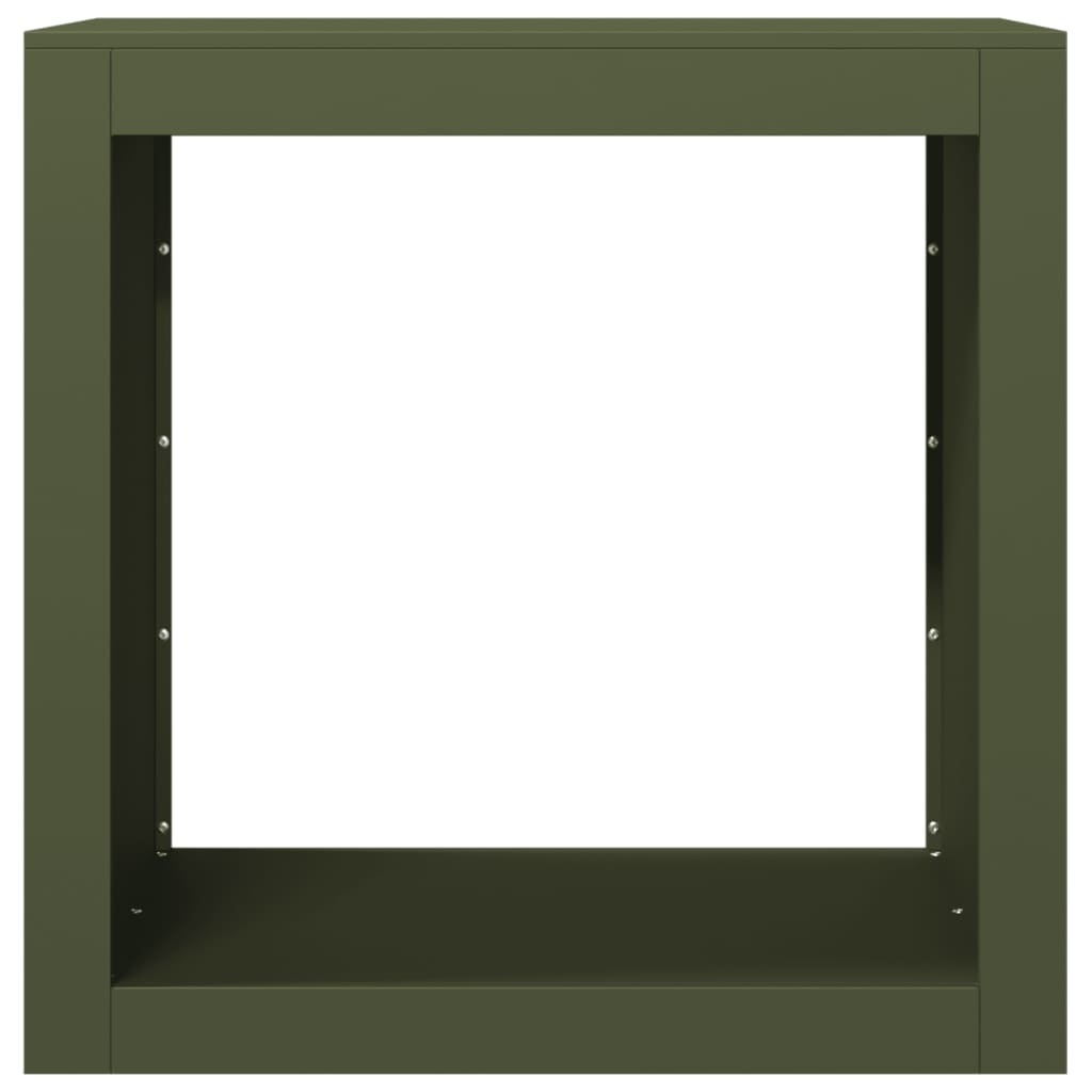 VidaXL Haardhoutrek 60x40x60 cm staal groen