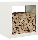 VidaXL Haardhoutrek 60x40x60 cm staal wit